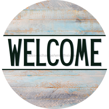 Everyday Door Hanger Welcome Dco - 01402 - Dh 18’ Round Wood